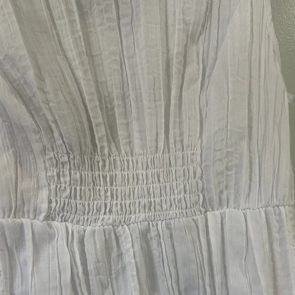 Mystique Boutique White Blouse with Black and Orange Embroidery size L boho - Picture 7 of 11